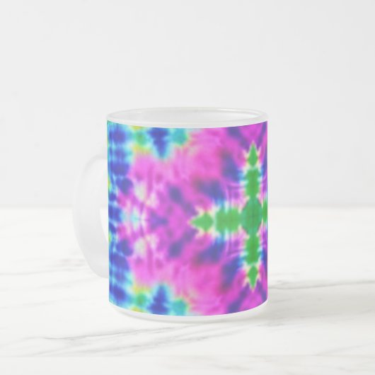 Square Tie Dye koffie mok (Voorkant links)