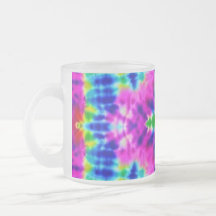 Square Tie Dye koffie mok