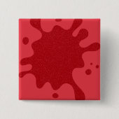 Square Tomato-Red Splatter Button –  (Voorkant)