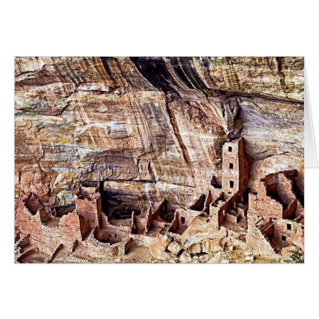 Square Tower House Ruins Mesa Verde (Voorkant Horizontaal)