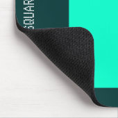 Square - Turquoise en Dk Green Muismat (Hoek)