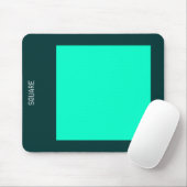 Square - Turquoise en Dk Green Muismat (Met muis)