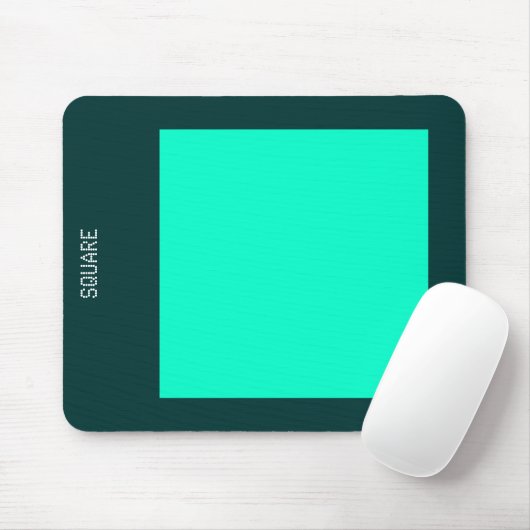 Square - Turquoise en Dk Green Muismat (Met muis)