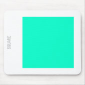 Square - Turquoise en White Muismat (Voorkant)