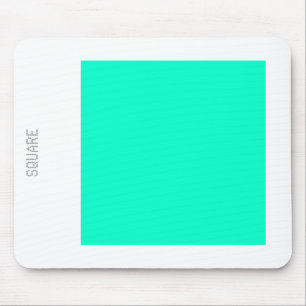 Square - Turquoise en White Muismat