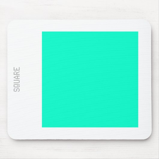 Square - Turquoise en White Muismat (Voorkant)