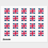 Square Union Jack Sticker met witte rand (Vel)