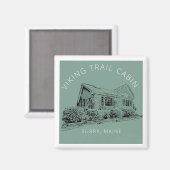 Square Viking Trail Cabin Koelkast Magnet (Voorkant / Achterkant)
