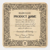 Square Vintage Potion Apothecary Style Labels (Voorkant)