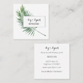 Square Visitekaartje Tropical Leaf (Voorkant / Achterkant)