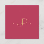 Square Visitekaartjes Monogram Modern Professional (Voorkant)