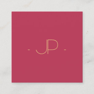 Square Visitekaartjes Monogram Modern Professional