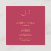 Square Visitekaartjes Monogram Modern Professional (Achterkant)