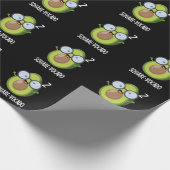 Square-vocado Funny Avocado Pun Dark BG Cadeaupapier (Hoek)