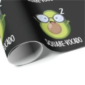 Square-vocado Funny Avocado Pun Dark BG Cadeaupapier (Rol Hoek)