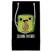 Square-vocado Grappige Avocado Puns Donker BG Klein Cadeauzakje (Voorkant)