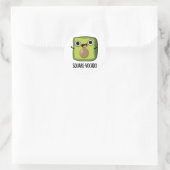 Square-vocado grappige avocado puns ronde sticker (Tas)
