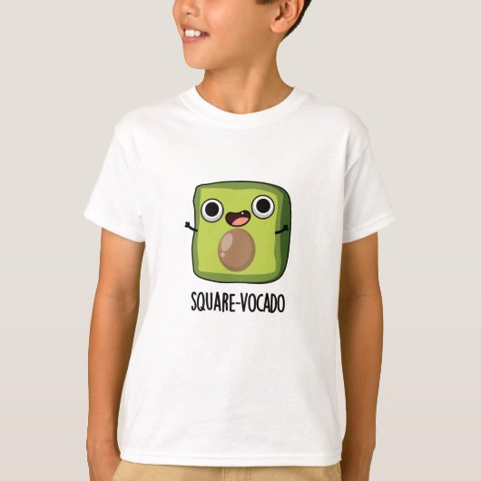 Square-vocado grappige avocado puns t-shirt (Voorkant)