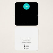 Square Voeg Logo Black Earring en Necklac Display Vierkante Visitekaartjes (Voorkant /achterkant)