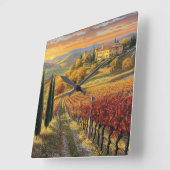 Square Wall Clock with Italian Charm Vierkante Klok (Hoek)
