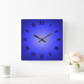Square Wall Klock blauw door hoogsaltire Vierkante Klok (Huis)