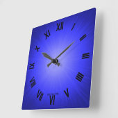 Square Wall Klock blauw door hoogsaltire Vierkante Klok (Hoek)