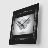 Square Wall-klok/Diamond Vierkante Klok (Hoek)