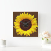Square Wall klok/Zonnebloem Vierkante Klok (Huis)