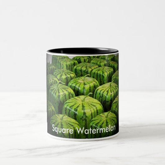 Square Watermelon Tweekleurige Koffiemok (Center)