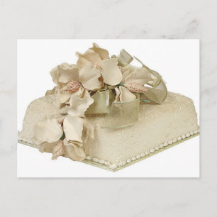 Square Wedding Cake Briefkaart