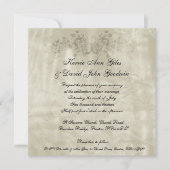 Square Wedding Invitation  Paper Butterfly Kaart (Voorkant)