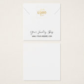 Square White Logo Ketting Display Card Vierkante Visitekaartjes (Voorkant /achterkant)