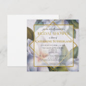 Square White Magnolia Waterverf Vrijgezellenfeest Kaart (Voorkant / Achterkant)