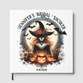 Square White Witchy Vrijgezellenfeest gastenboek (Voorkant)