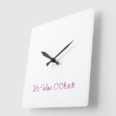 Square Wine O'Clock Clock Vierkante Klok (Hoek)