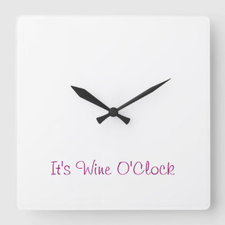 Square Wine O'Clock Clock Vierkante Klok