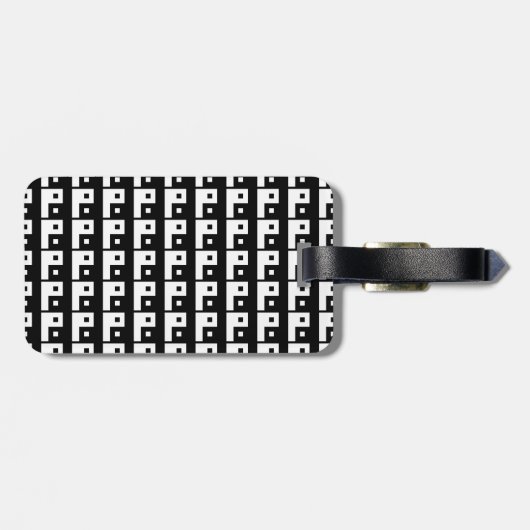 Square Yin Yang Bagagelabel (Achterkant horizontaal)