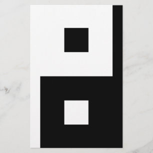 Square Yin Yang Briefpapier