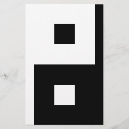 Square Yin Yang Briefpapier (Voorkant)