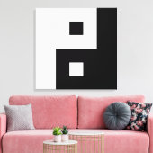 Square Yin Yang Canvas Afdruk (Insitu (Woonkamer))