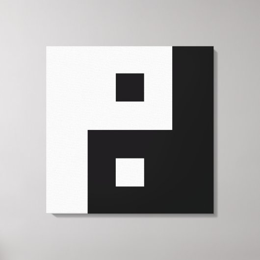 Square Yin Yang Canvas Afdruk (Voorkant)