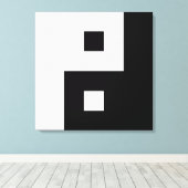 Square Yin Yang Canvas Afdruk (Insitu (Houten vloer))