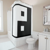 Square Yin Yang Douchegordijn (In situ)