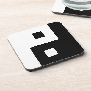 Square Yin Yang Drankjes Onderzetter
