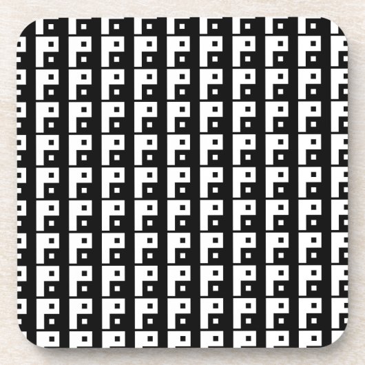 Square Yin Yang Drankjes Onderzetter (Voorkant)