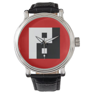 Square Yin Yang Horloge
