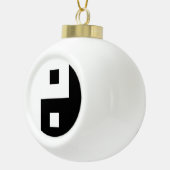 Square Yin Yang Keramische Bal Ornament (Rechts)