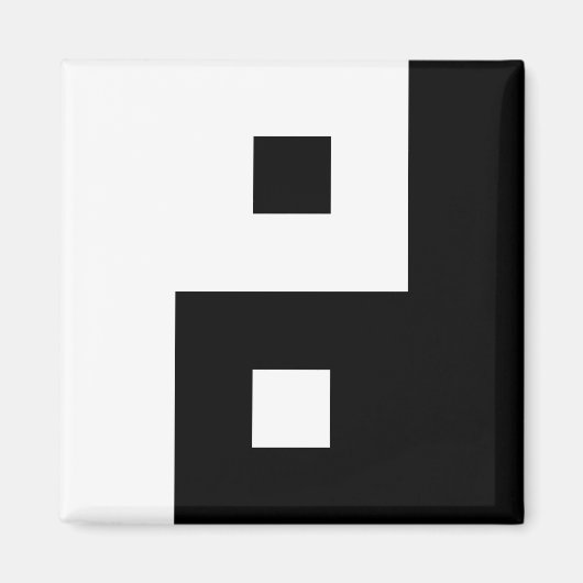 Square Yin Yang Magneet (Voorkant)