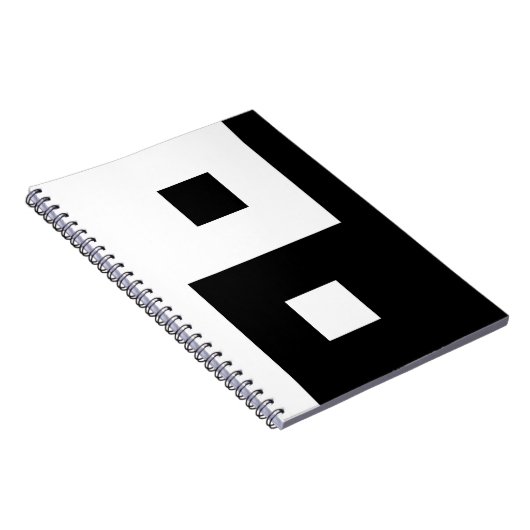 Square Yin Yang Notitieboek (Rechterzijde)