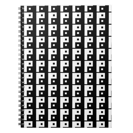 Square Yin Yang Notitieboek (Voorkant)